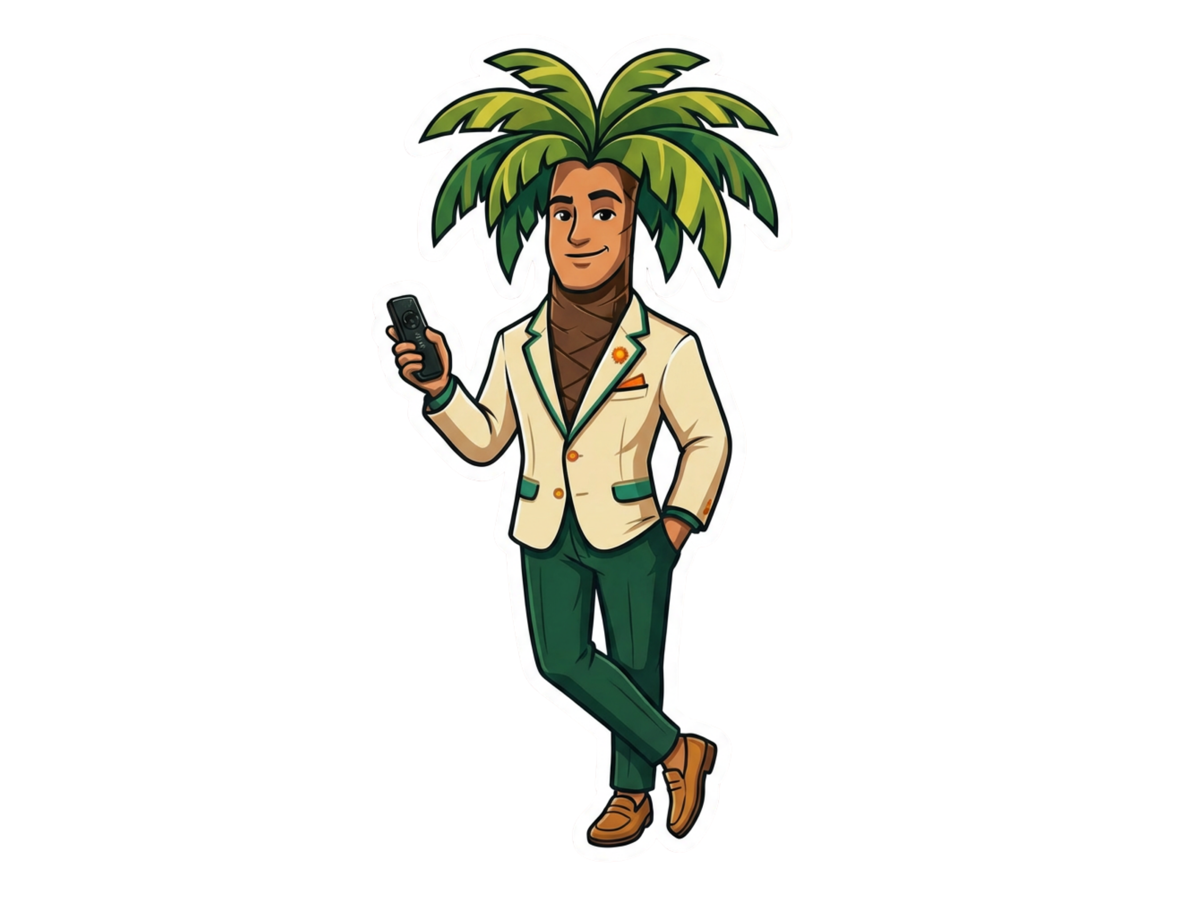 Mr. Palm Blinds mascot